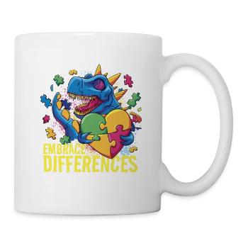 Heart dinosaur - Mug - white - Right
