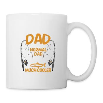 Papa pêcheur comme un papa ordinaire sauf beaucoup - Mug blanc - blanc - Droite