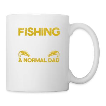 Papa pêcheur comme un papa ordinaire sauf beaucoup - Mug blanc - blanc - Droite