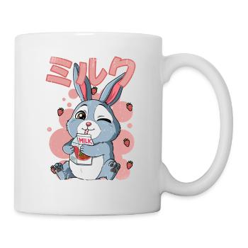 Kawaii Rabbit Strawberry Milk - Mug - white - Right
