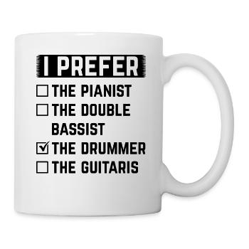 Je préfère le batteur batteur batteur batteur musicien - Mug blanc - blanc - Droite