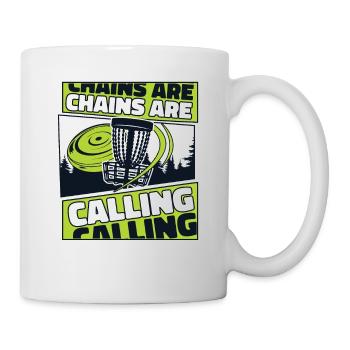 Les chaînes appellent Basket Disc Disc Golfer - Mug blanc - blanc - Droite