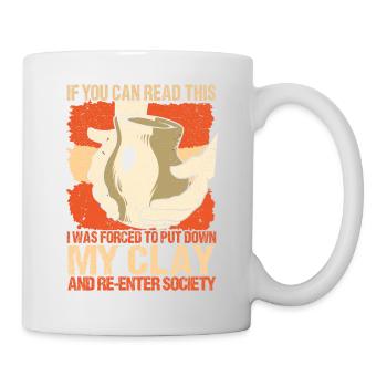Ceramic Oven Cermaicist Ceramic Clay Oven Pot - Mug - white - Right