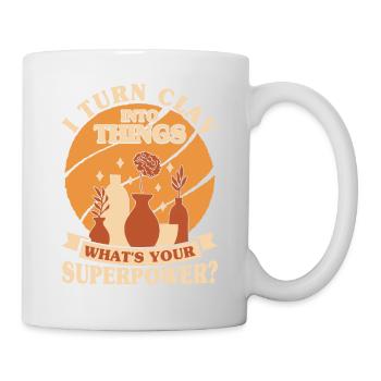 Ceramic Oven Cermaicist Ceramic Clay Oven Pot - Mug - white - Right