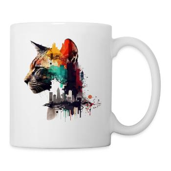 Katze Geschenkidee Katzen Motiv Katzenhalter - Tasse - Weiß - Rechts
