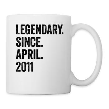 12 Jahre Legendary Since April 2011 12. Geburtstag - Tasse - Weiß - Rechts