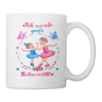 Ballett - Ich werde große Schwester - Ballerinas - Tasse - Weiß - Rechts