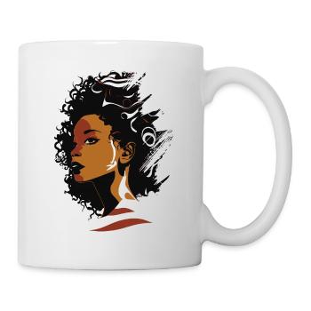 Juneteenth Melanin Queen - Beautiful Afro Woman - Mug - white - Right