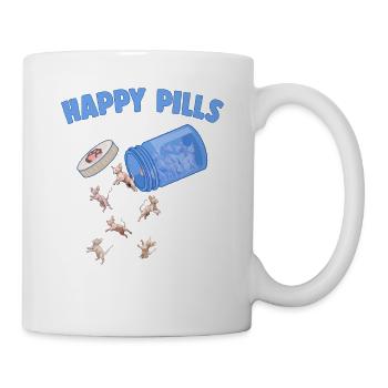 Happy Pills Sphynx Cat Funny Kitten Lover Feline - Tasse - Weiß - Rechts