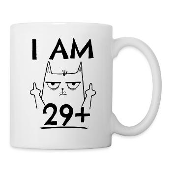 30. Geburtstag Frau 30ter 30 Jahre - I AM 29+ PLUS - Tasse - Weiß - Rechts