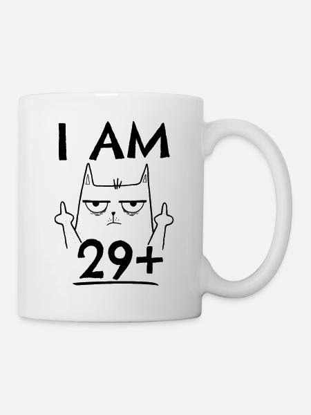 30. Geburtstag Frau 30ter 30 Jahre - I AM 29+ PLUS - Tasse - Weiß