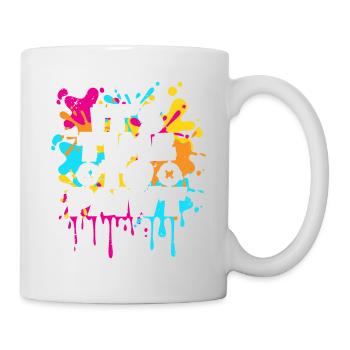 It's time for colorful team athletes paintball - Mug - white - Right