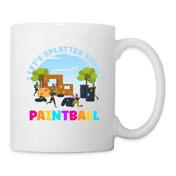Let's spray paintball team sports - Mug - white - Right