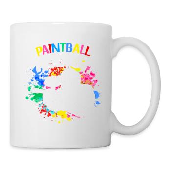 Paintball Addict Bunte Farbe Teamsport Paintball - Tasse - Weiß - Rechts