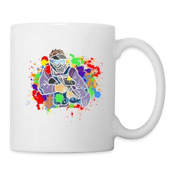 Le paintball est mon joueur de sport couleur thérapeutique - Mug blanc - blanc - Droite