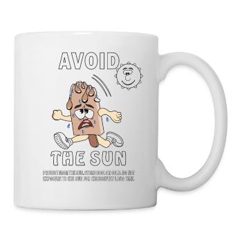 CRÈME GLACÉE CRÈME SOLAIRE ÉVITER LE SOLEIL - Mug blanc - blanc - Droite