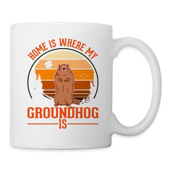 Groundhog Home Groundhog Day Marmot - Mug - white - Right