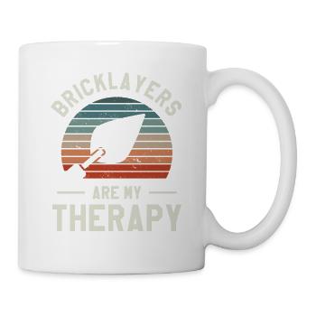 Bricklayers Are My Therapy Bricklaying Bricklayer - Mug - white - Right