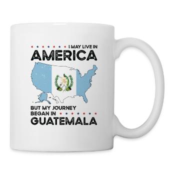 Né: Guatemala, Guatemala, Américain, États-Unis - Mug blanc - blanc - Droite