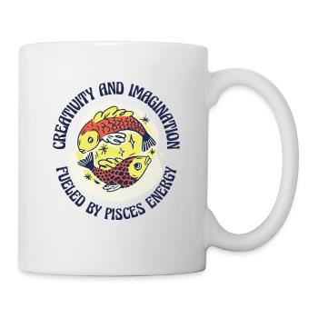 Fische Energie Kreativität Astrologie Imagination - Tasse - Weiß - Rechts