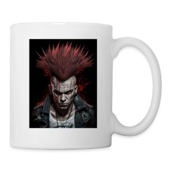 Cool Punk With Red Hair - Mug - white - Right