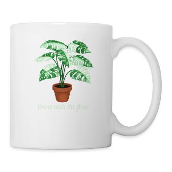 Grow With The Flow Monstera - Tasse - Weiß - Rechts