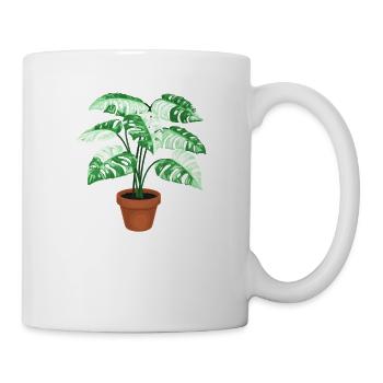 Monstera Queen - Tasse - Weiß - Rechts