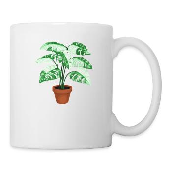 Monstera Modern Minimalist - Tasse - Weiß - Rechts