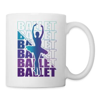 Ballet, Ballerine, Fille, Fille, Danse - Mug blanc - blanc - Droite