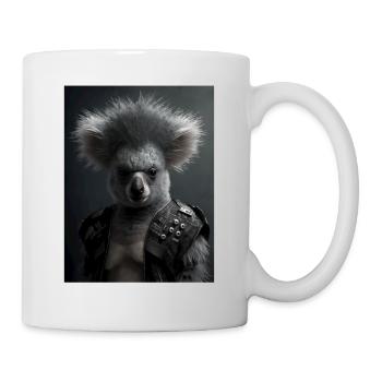 Cooler Punk Koala - Tasse - Weiß - Rechts