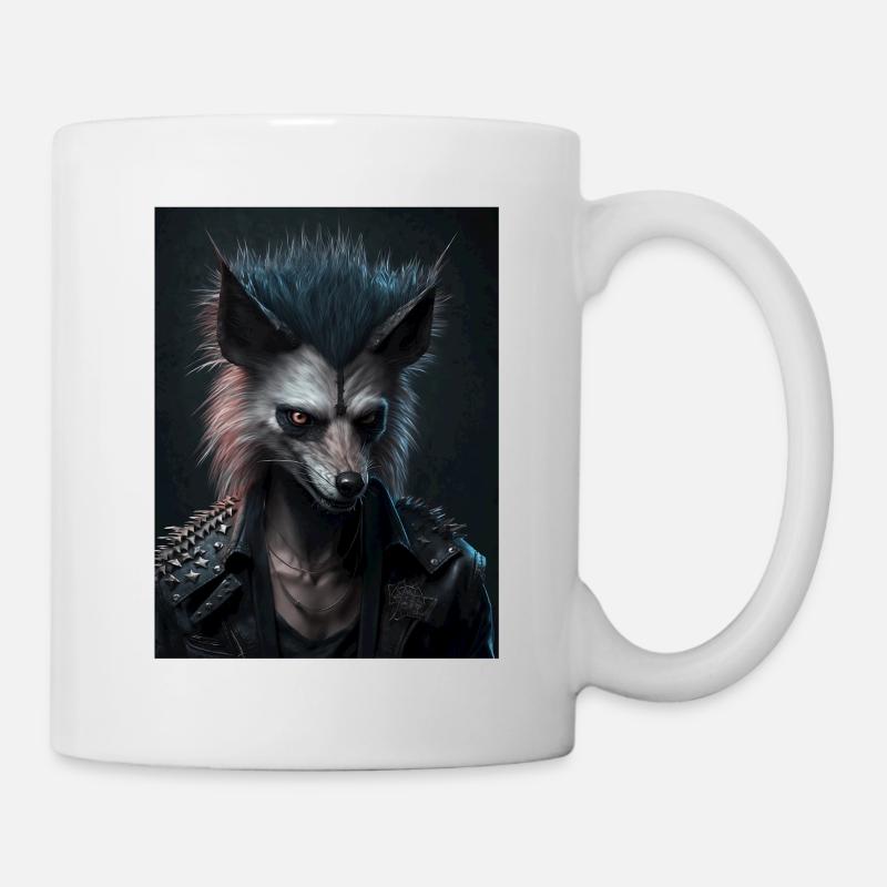 Rebel Punk Wulf - Mug - white
