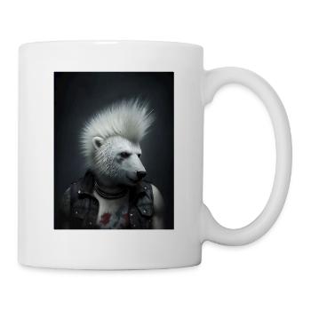 Cool Punk Polar Bear - Mug blanc - blanc - Droite