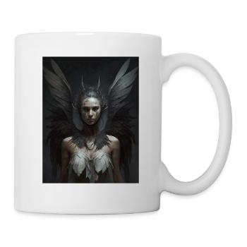 Ange gothique sombre - Mug blanc - blanc - Droite