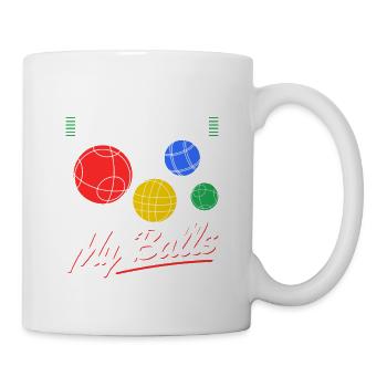 Sometimes I Play With My Bocce Balls, Funny Bocci - Tasse - Weiß - Rechts