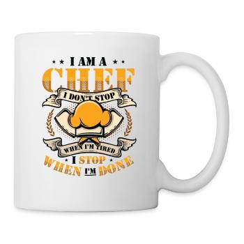 Je suis un chef que je n’arrête pas - Mug blanc - blanc - Droite