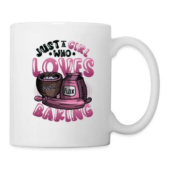 Only a girl who loves baking - Mug - white - Right