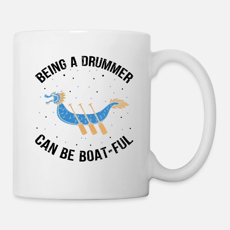 Drachenboot und Drachenboot Crew - Tasse - Weiß