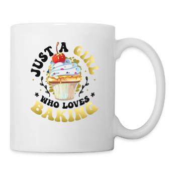 Only a girl who loves baking - Mug - white - Right