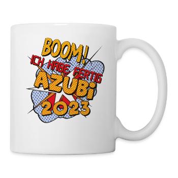Éducation 2023 Graduation réussie style bande dessinée - Mug blanc - blanc - Droite