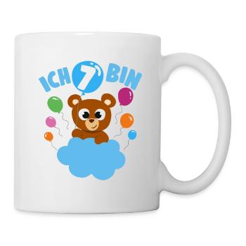 Teddybär Geburtstagshirt 5 Jahre Junge Geschenk - Tasse - Weiß - Rechts