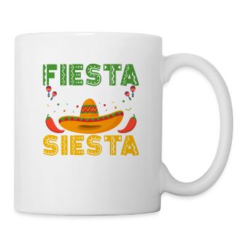 Fiesta Toute la nuit Siesta Toute la Journée Fête Cinco de Mai - Mug blanc - blanc - Droite