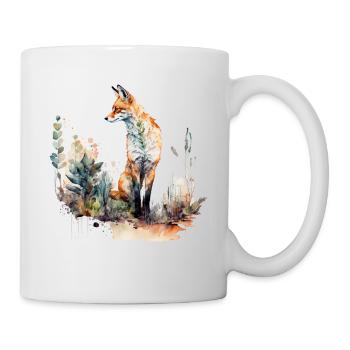 Fox Forest Animals Animal Motif Art Motif Fox - Mug - white - Right