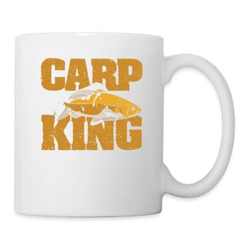 carpe roi pêche pêcheur pêcheur pêcheur eau - Mug blanc - blanc - Droite