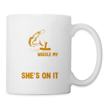 I just hold my rod, wiggle the worm - Mug - white - Right
