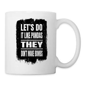 Symbole de paix vert Cœur Mouvement pour la paix anti-guerre - Mug blanc - blanc - Droite