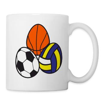 Sport Fußball Leichtathletik Basketball - Tasse - Weiß - Rechts