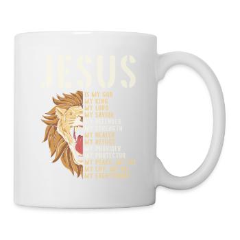 Jesus is my God Lion of Judah Christian - Mug - white - Right