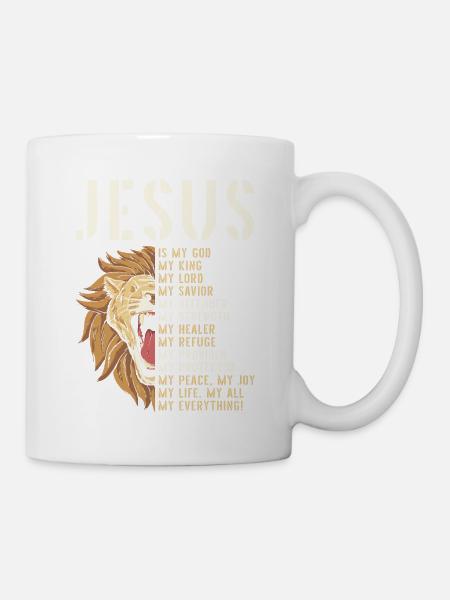 Jesus is my God Lion of Judah Christian - Mug - white