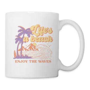 Life's A Beach Enjoy The Waves Summer - Mug - white - Right