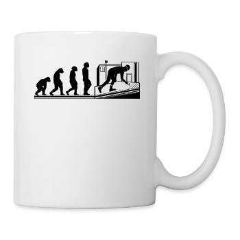 Dachdecker Handwerker Evolution Dachdeckerin - Tasse - Weiß - Rechts
